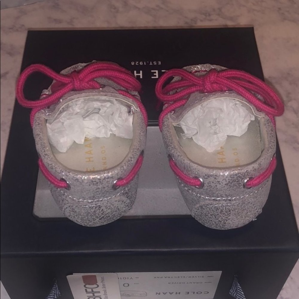 Cole Haan Grant Driver silver driving moccasins - Picture 3 of 4